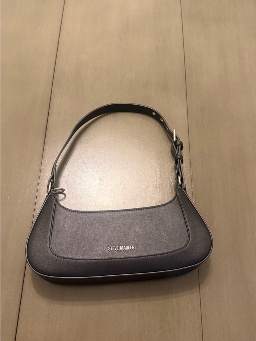 Steve Madden Black Crescent Shoulder Bag
